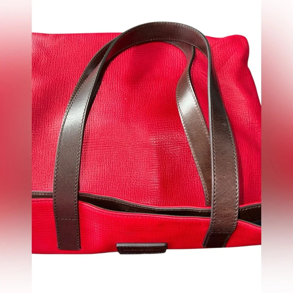 Dolce & Gabbana Tall Red Pebbled Leather Shopper Tote | Made in Italy